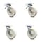 Service Caster 8 Inch Nylon Swivel Caster Set with Ball Bearing 2 Total Lock Brake SCC SCC-TTL30S820-NYB-2-S-2 - alternate 1